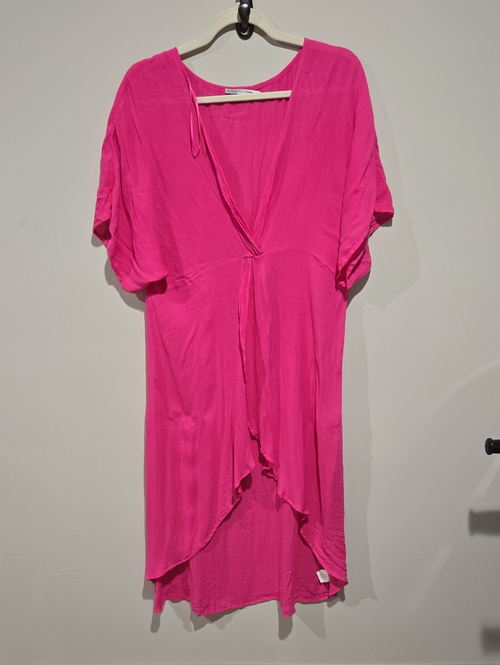 O'Neill Hot Pink Swim Coverup Saltwater Solids Size L